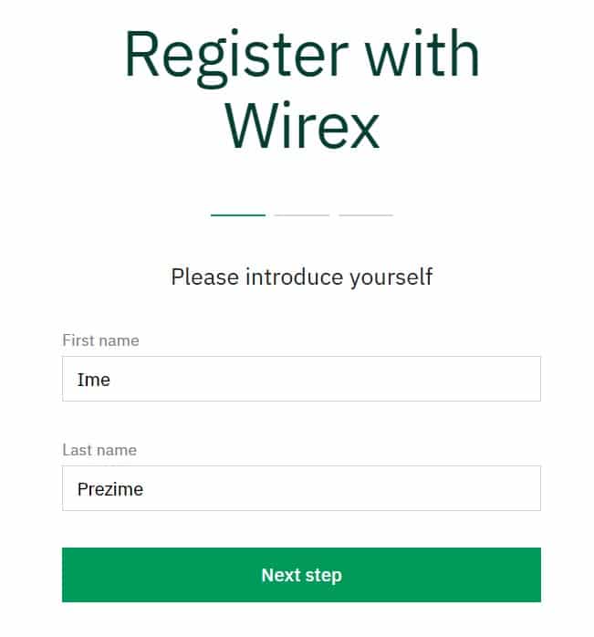 wirex registration