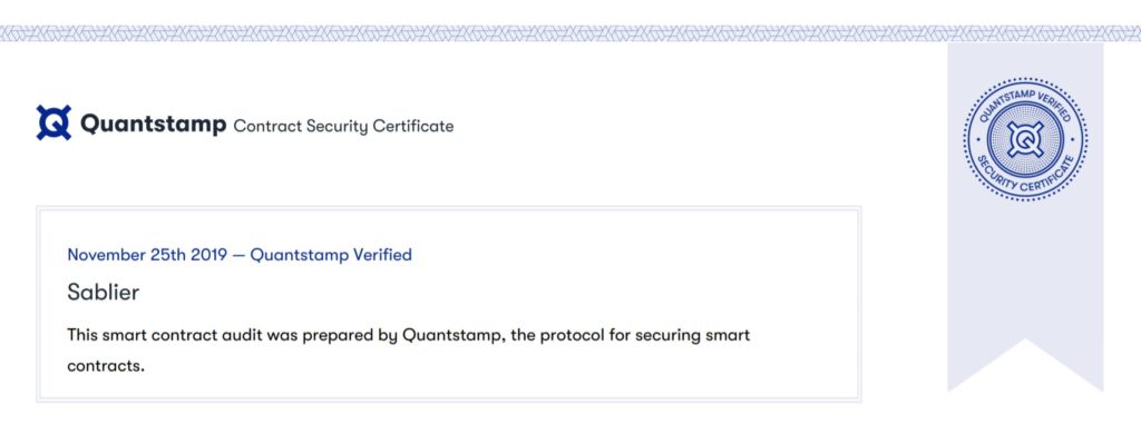 quantstamp certificate